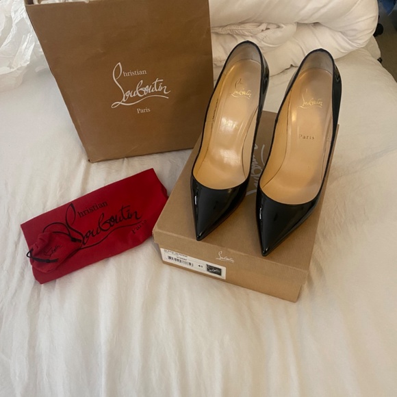 Christian Louboutin Black Patent Leather Heels - Picture 8 of 8